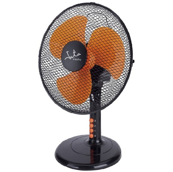 Imagén principal VENTILADOR JATA VM-3021 34CM 45W DE SOBREMESA NEGRO/NARANJA