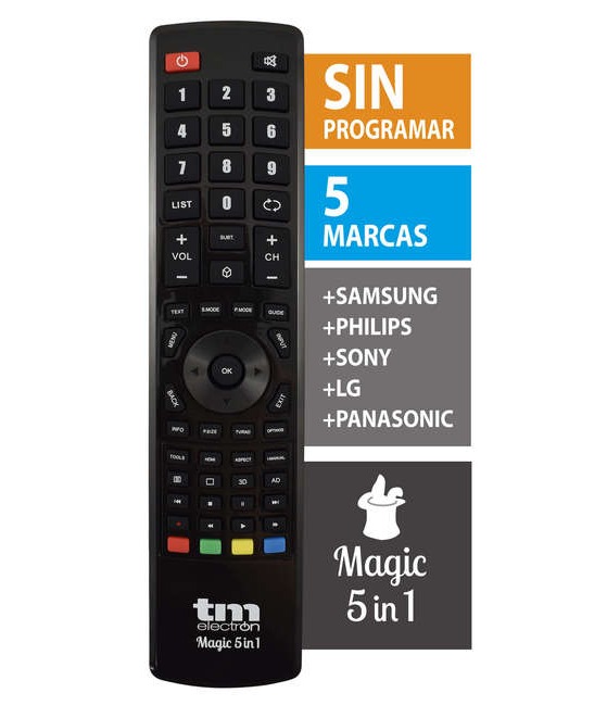 Imagén principal MANDO DISTANCIA TM ELECTRON TMURC501 UNIVERSAL. 5 EN 1 (5 MARCAS)