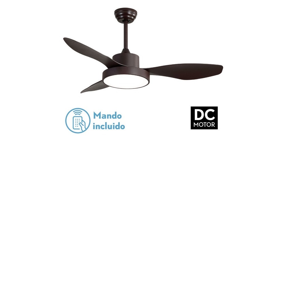 Imagén principal VENTILADOR FABRILAMP TECHO HAYATE REF.128591302 39X120X120CM LED 48W MARRON