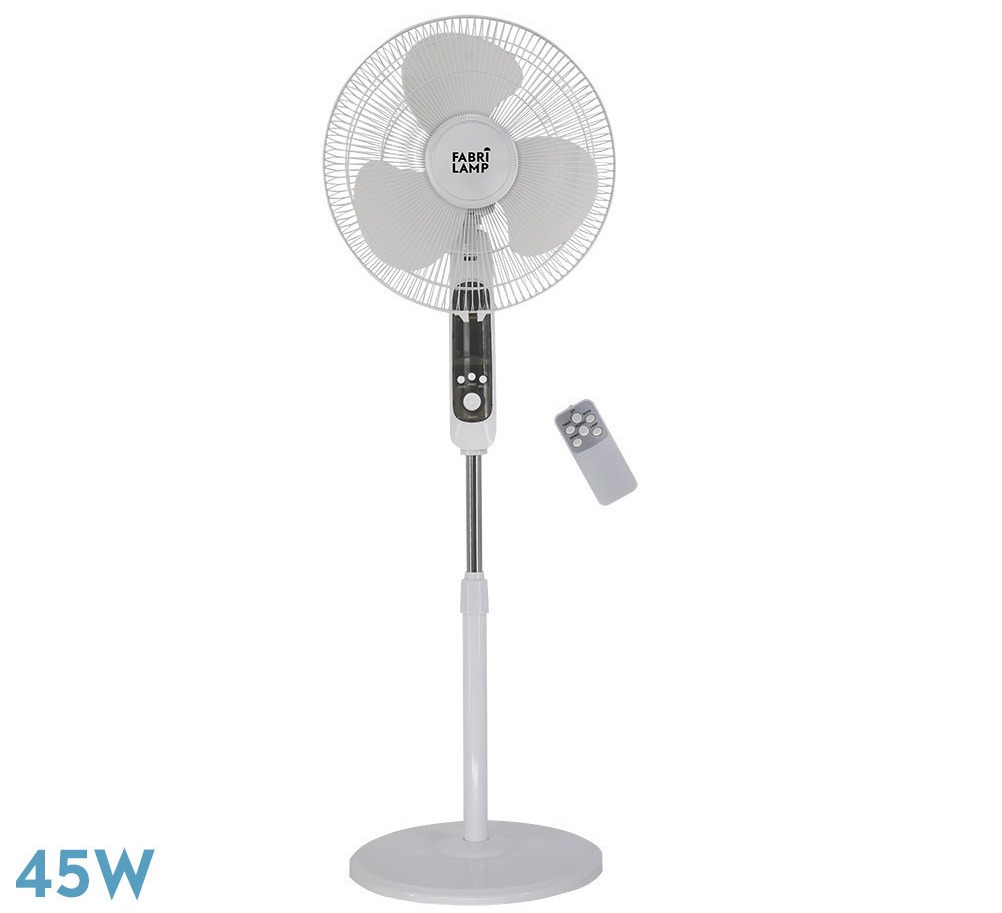 Imagén principal VENTILADOR FABRILAMP CALMA REF.133541001 DE PIE, MANDO Y TEMPORIZADOR COLOR BLANCO