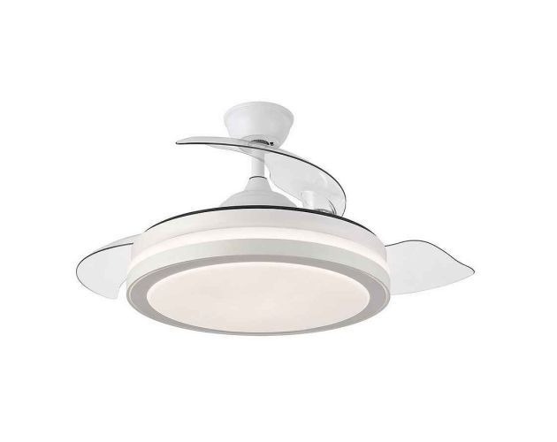 Imagén principal VENTILADOR TECHO FABRILAMP DC ESPARTA REF.184791401 BLANCO 72W 6120LM ASPAS DESPLEGABLES 32/47x50/110CM