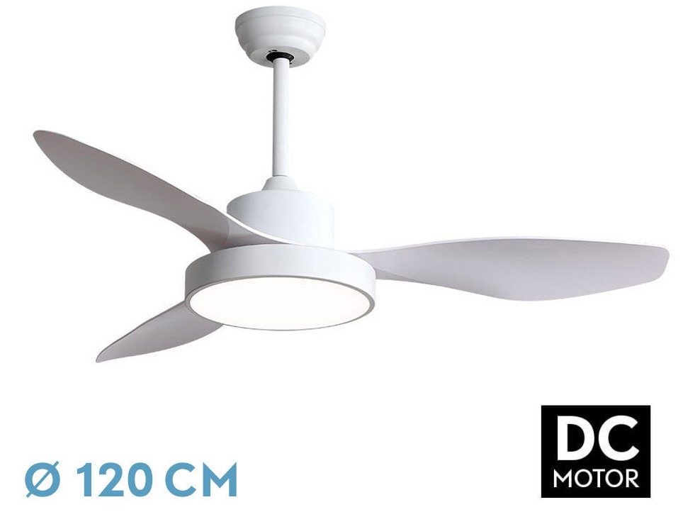 Imagén principal VENTILADOR FABRILAMP TECHO HAYATE REF.128591301 39X120X120CM LED 48W BLANCO