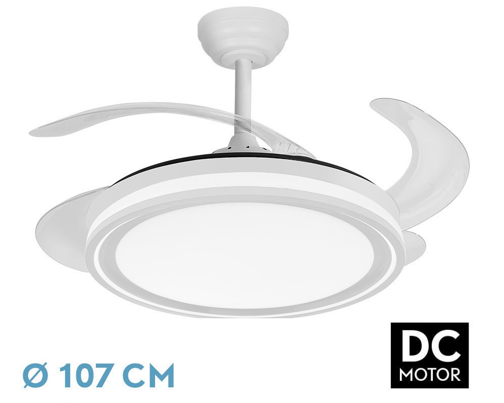 Imagén principal VENTILADOR DE TECHO ABRILA BANDIDO REF.235791401 4 ASPAS BLANCO MANDO A DISTANCIA