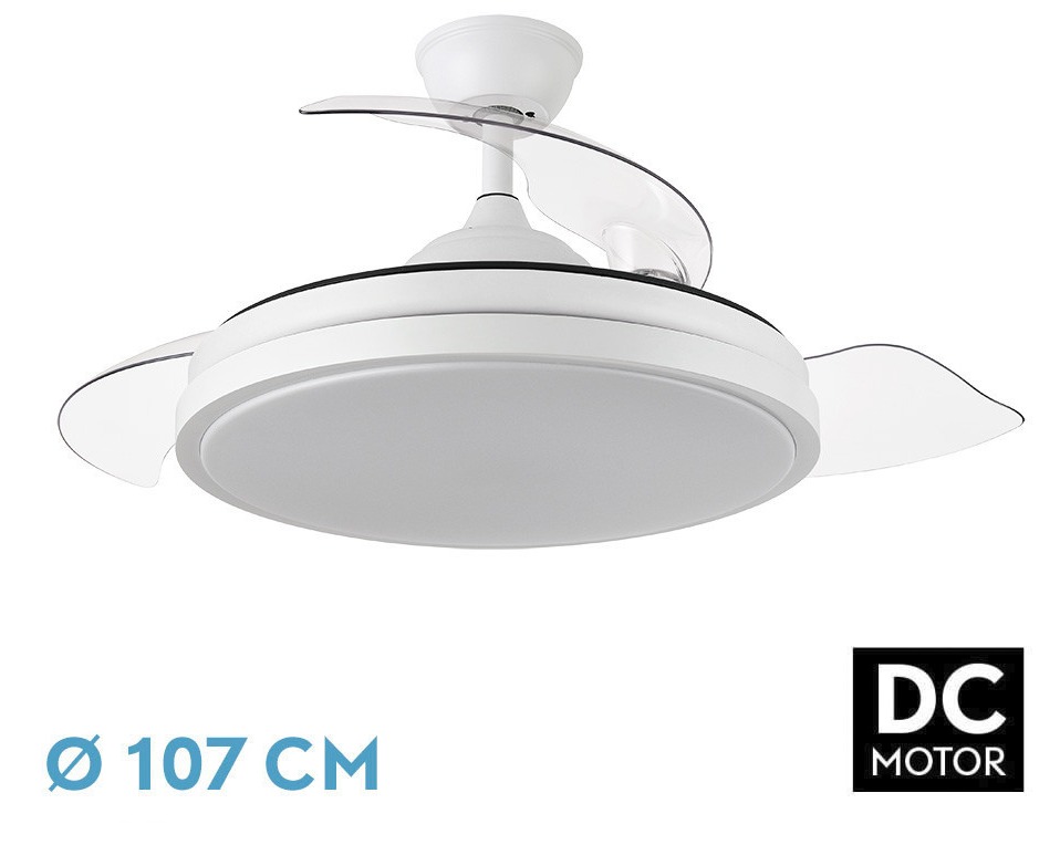Imagén principal VENTILADOR DE TECHO ABRILA ESCORPION REF.214591301 3 ASPAS DESPLEGABLES MANDO A DISTACIA BLANCO