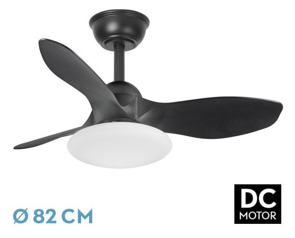 Imagén principal VENTILADOR ABRILA PARAMO NEGRO REF.207291309 36W 82CM CONTROL REMOTO