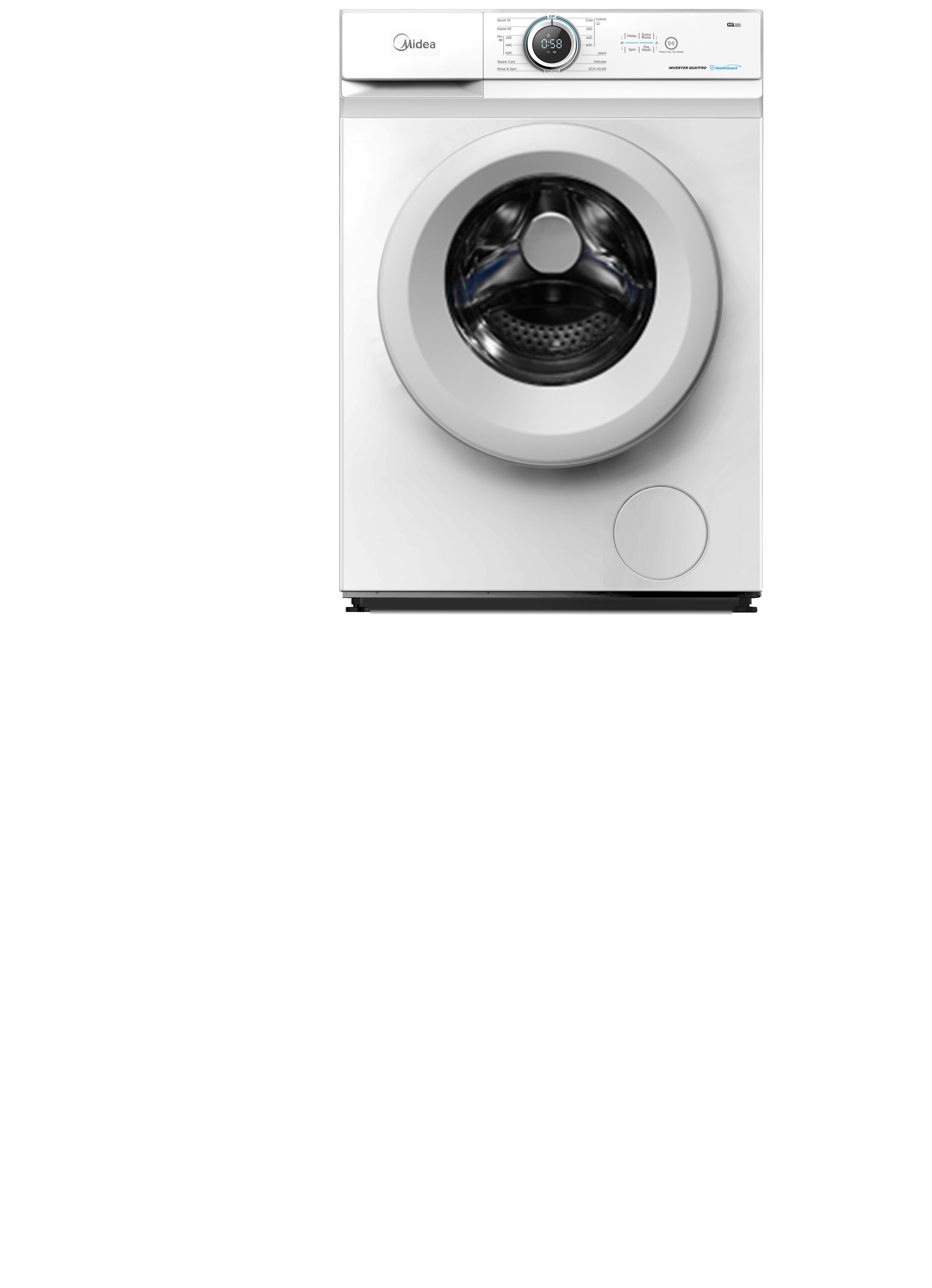 Imagén principal LAVADORA MIDEA MF100W80B/1/W-ES 8KG 1400RPM BLANCO CLASE B